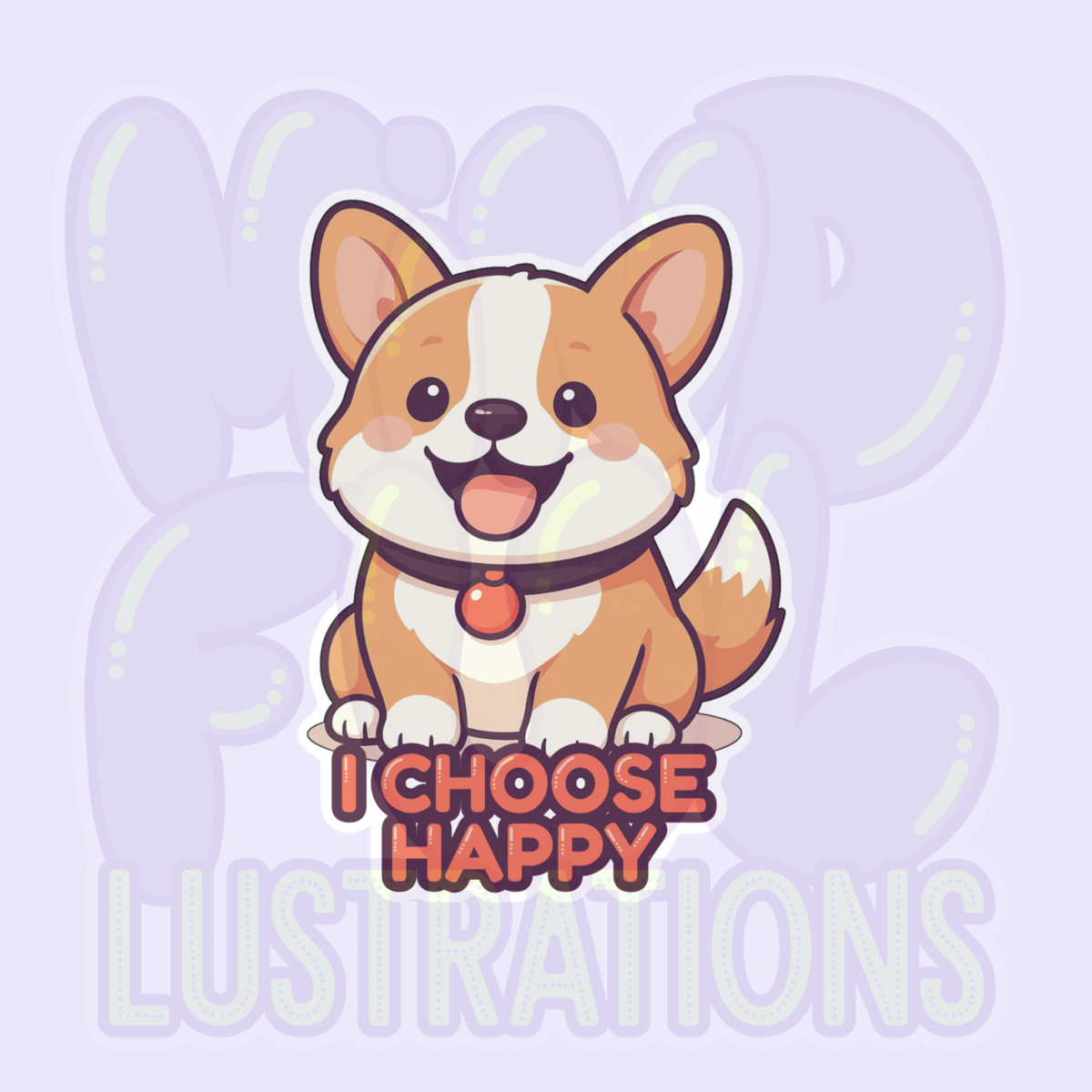 I Choose Happy | Cute Corgi