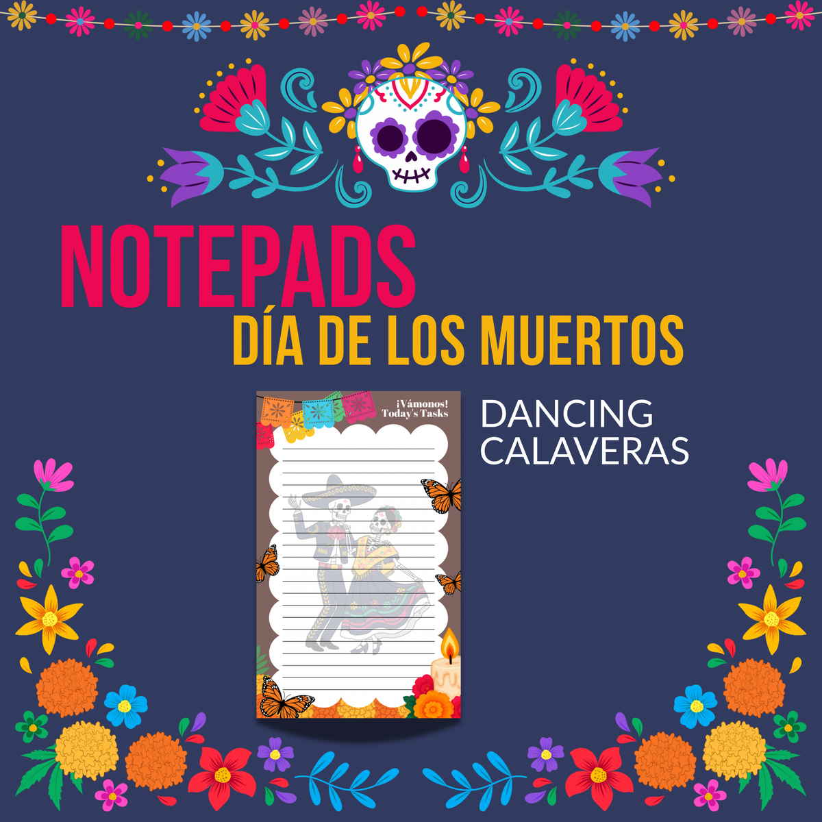 Dia de los Muertos | Lined Notepad | 5 x 8 in | 4 Design